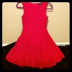 Red lace dress